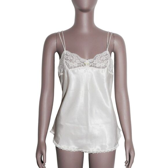 Vintage Victoria’s Secret White Lace Camisole Gold Label Lingerie - Picture 1 of 4